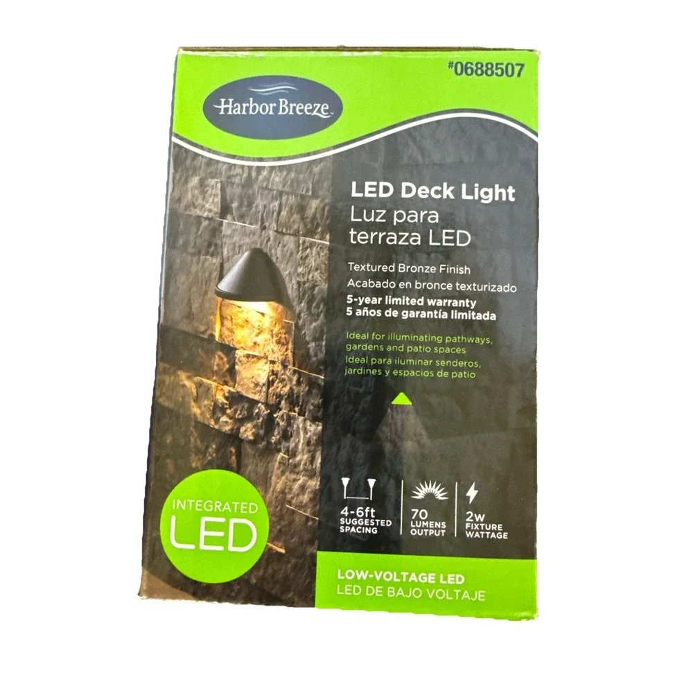 Harbor Breeze LED‎ Deck Light 2 Watt Textured Bronze Low Voltage NEW